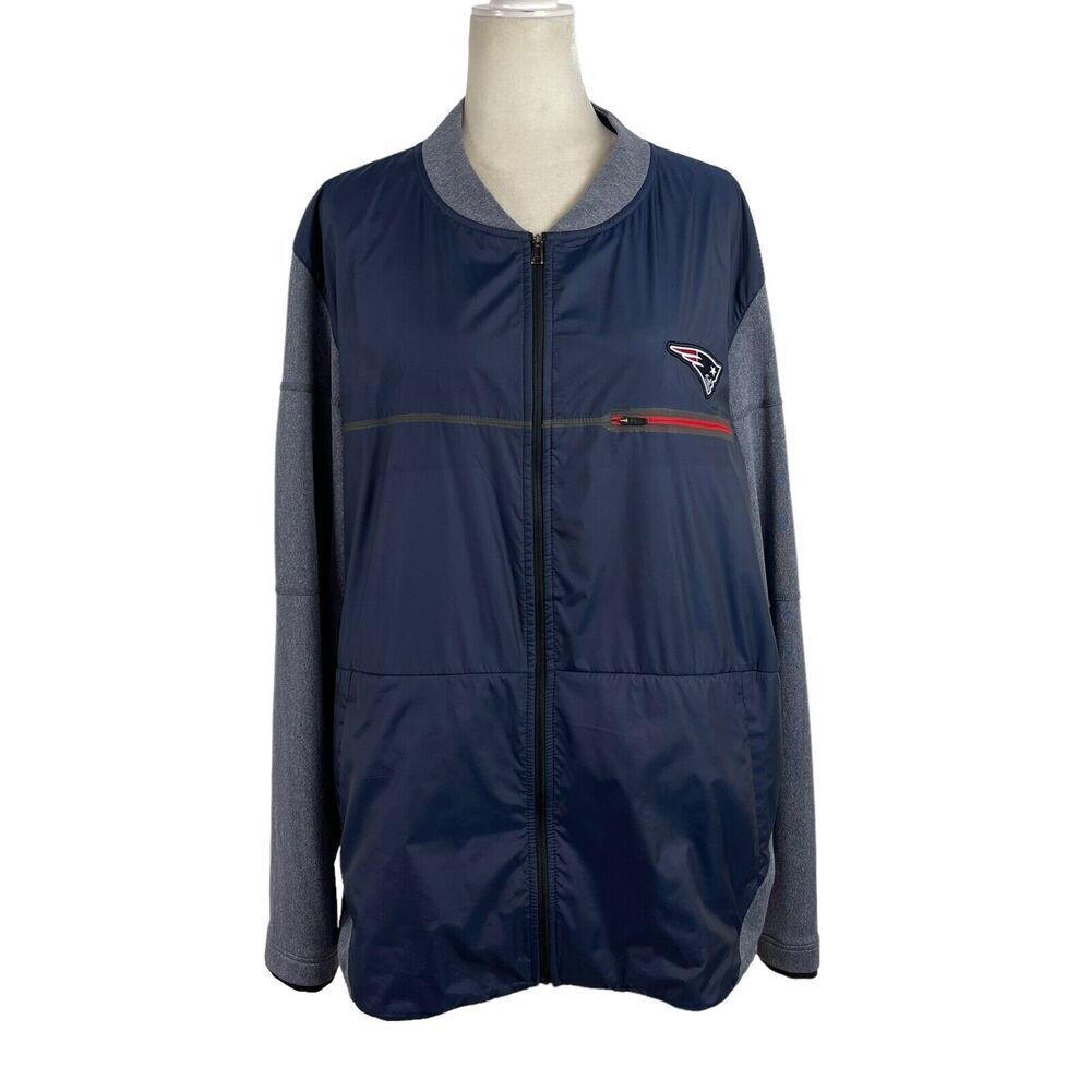 NFL Nike Shield Hybrid Mens XL New England Patriots Nylon Lightweight Zip Jacket